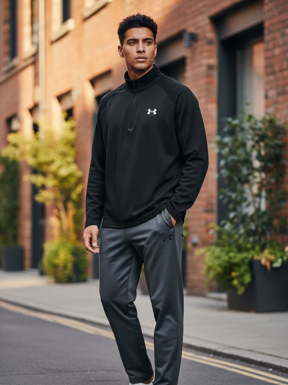 UNDER ARMOUR Black Velocity 1/4 Zip Pullover Men’s Size XL